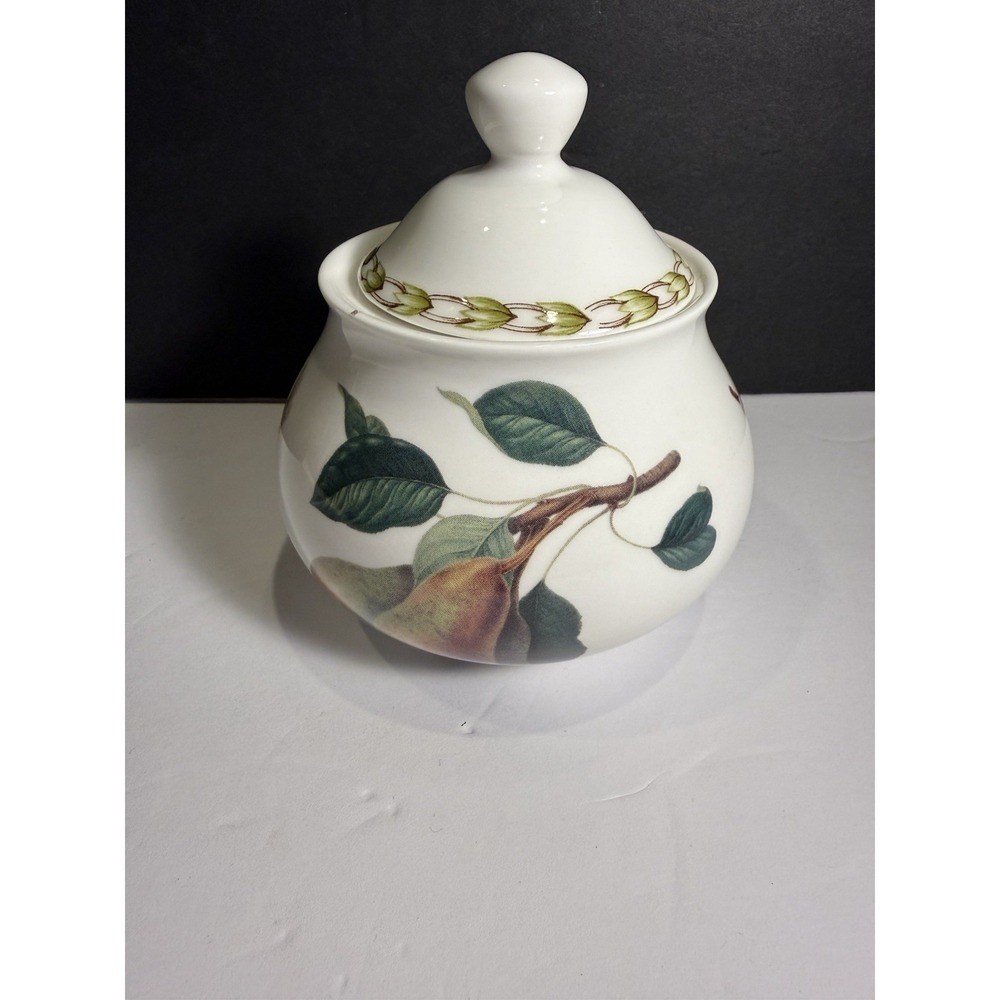 Queen's Hookers Fruit Fine Bone China Lidded Sugar Bowl Royal Horticultural Pear
